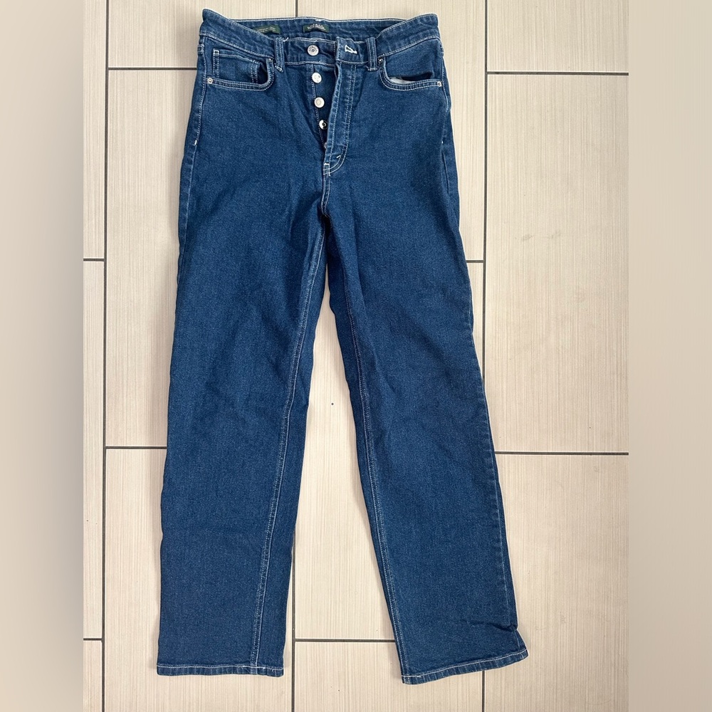 Super high-rise straight jeans